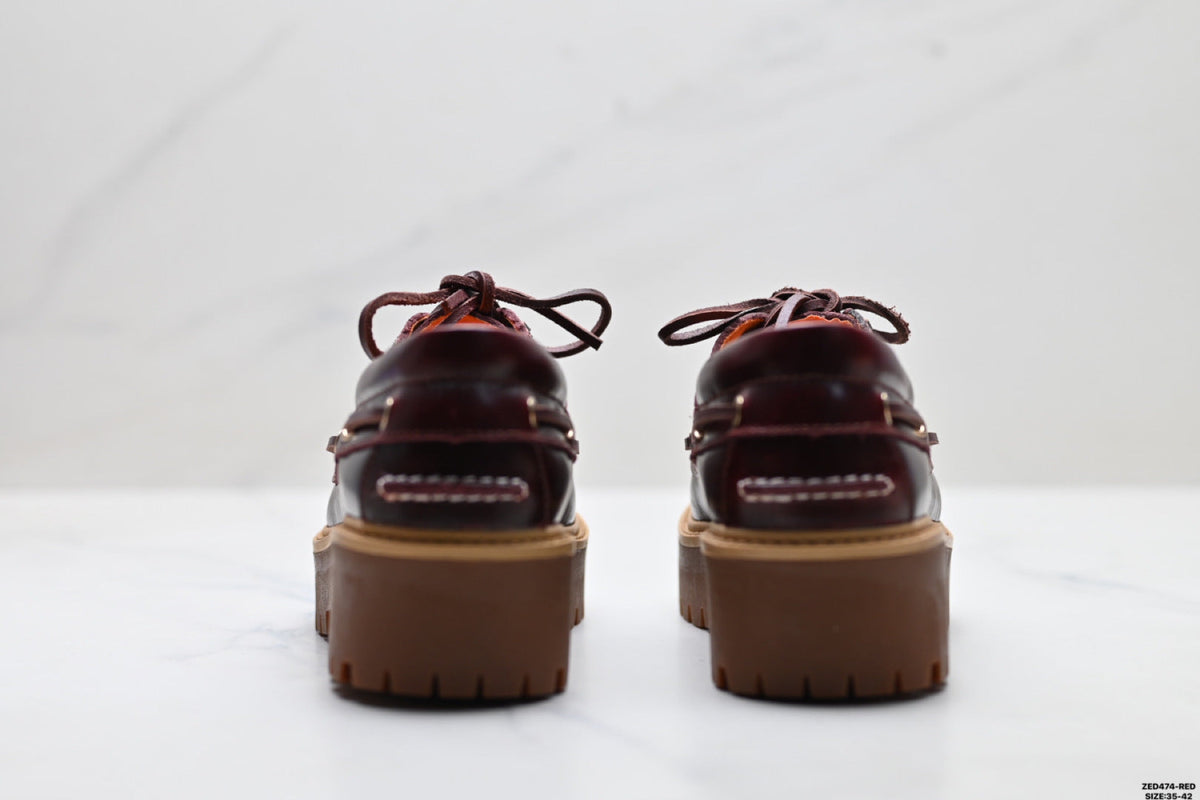 Timberland Burgundy Women's Platform Boat Shoe