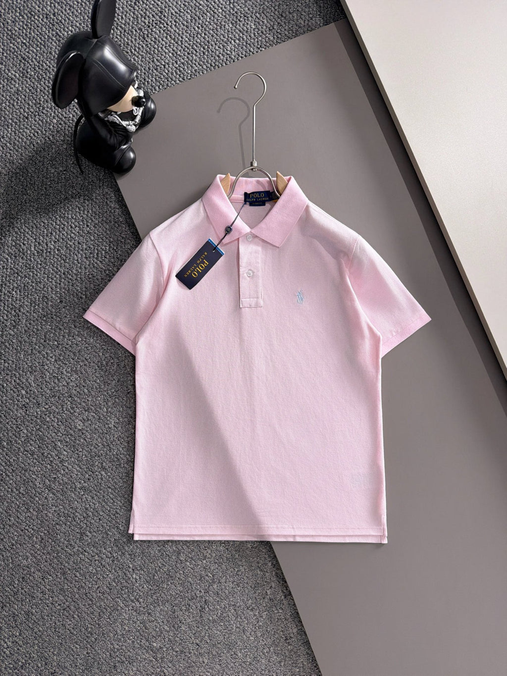 Kids Pique Knit Short‑Sleeve Polo Shirt Small Horse Embroidery Solid White Casual Top