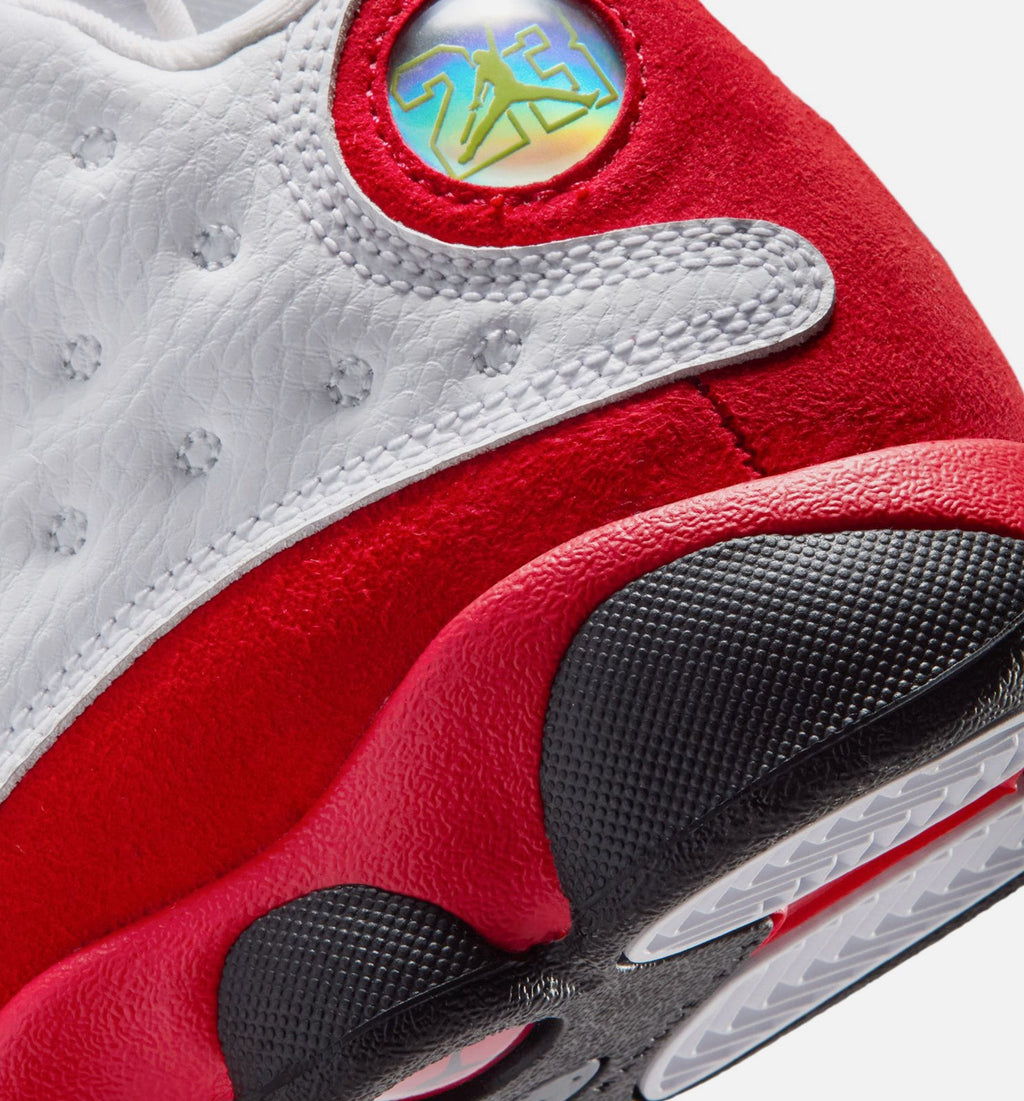 Air Jordan 13 Retro White and University Red Preschool Lifestyle Shoe