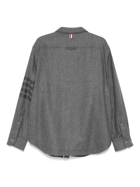 Thom Browne logo-patch shirt jacket