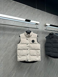 Canada Goose Cream Down Vest with Stand Collar
