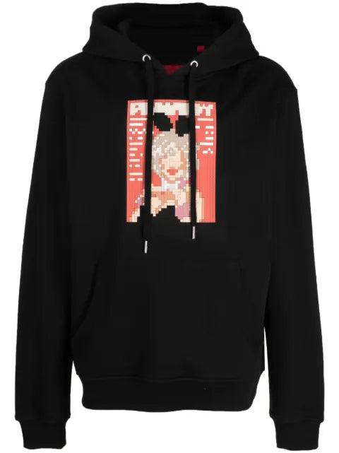 Mostly Heard Rarely Seen 8-Bit bunny-print cotton hoodie