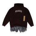 Burgundy New Mexico Feather Trim Hoodie