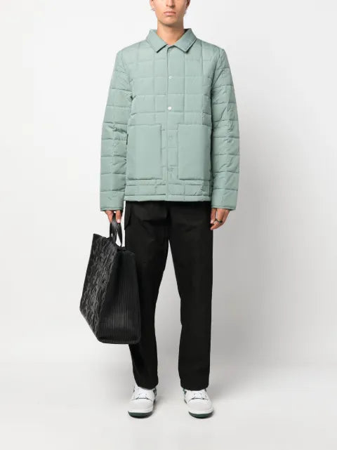 Rains Liner press-stud quilted shirt jacket