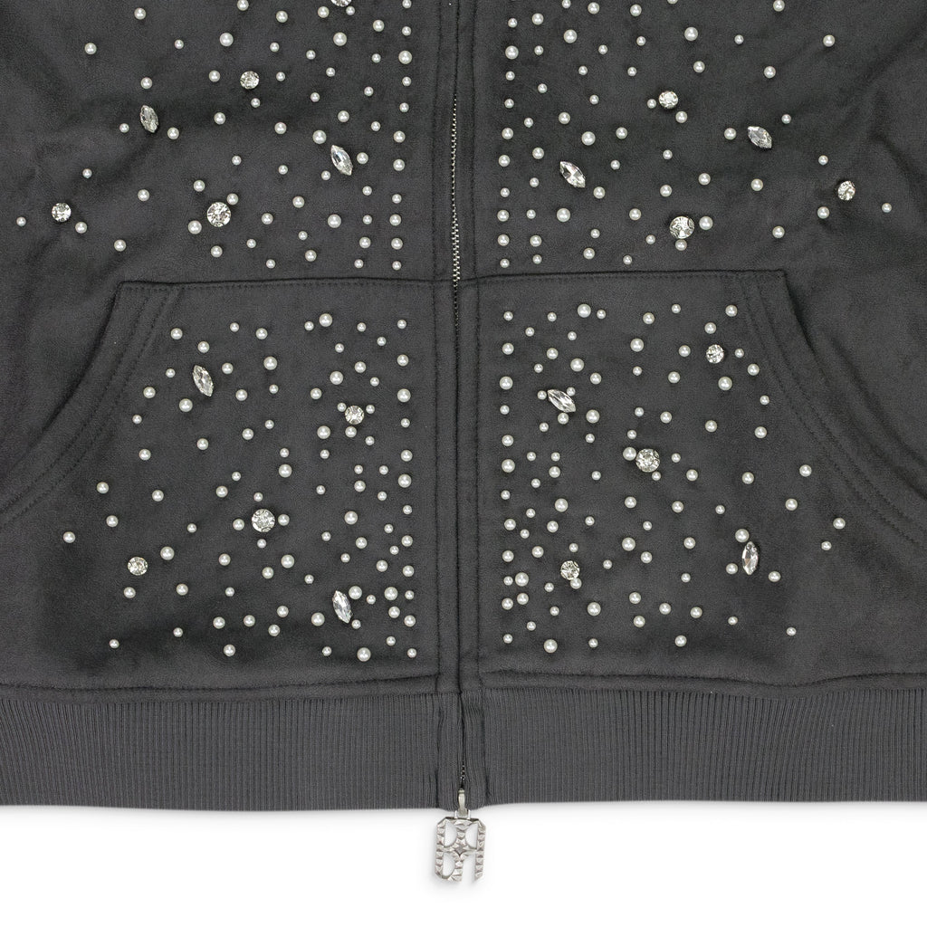 BLACK CASHEW BLOSSOM PEARL HOODIE