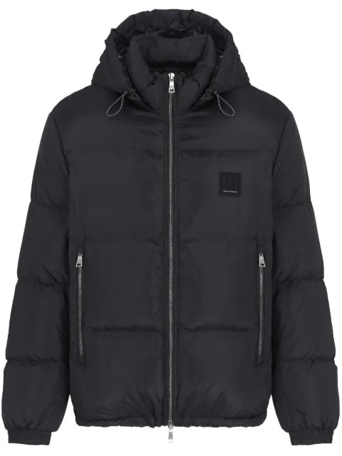 Armani Exchange logo-patch padded jacket