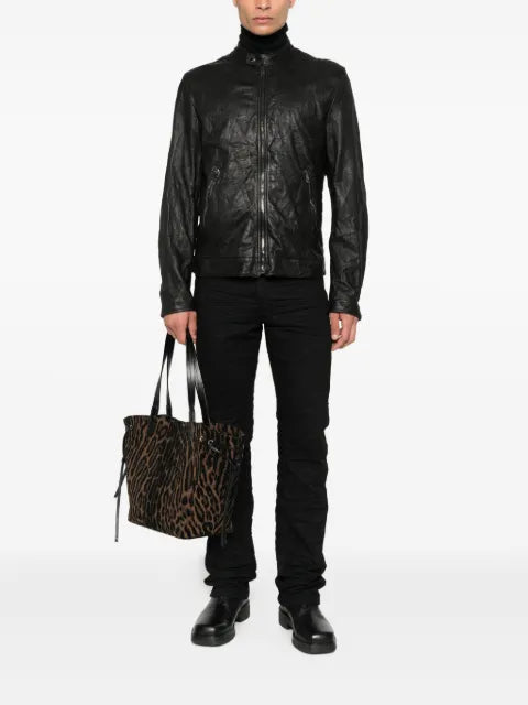 Dolce & Gabbana zip-fastening lambskin leather jacket