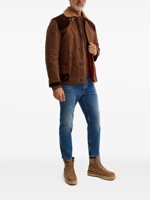 Fay shearling-collar jacket