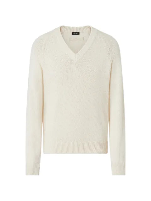 Zegna cotton V-neck sweater