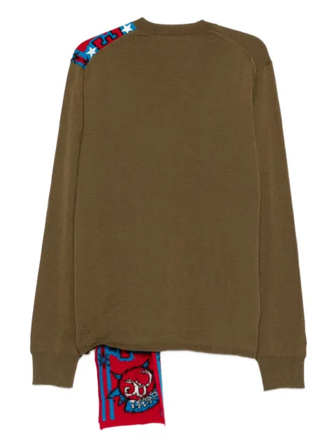 Comme Des Garçons Shirt slogan stars sweater