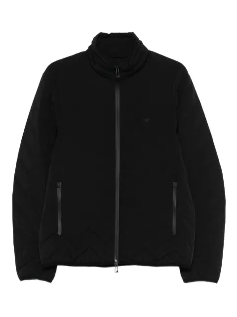 Emporio Armani nylon down jacket with zip and chevron quilting essential