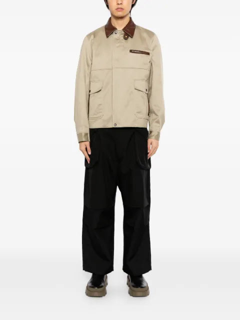 sacai shirt-collar cotton jacket
