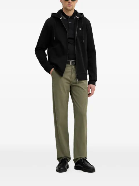 BOSS hooded jacket with zip fastening