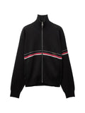 Versace embroidered-logo cotton-knit zip cardigan