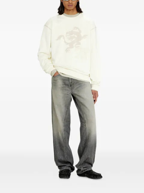 Diesel sweatshirt with embroidery and print