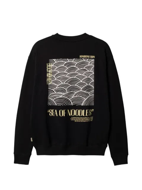 Woodbird WBCane Sea logo-print cotton sweatshirt