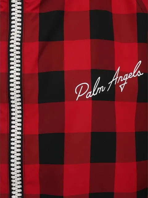 Palm Angels buffalo-check side-stripe jacket