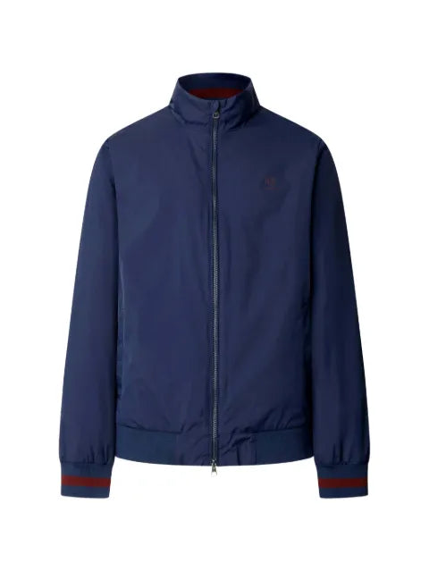 Hackett London logo-embroidered blouson jacket