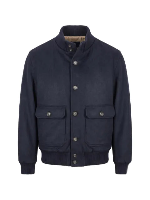 Barba cashmere button-up jacket