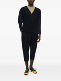 Homme Plissé Issey Miyake plissé-effect V-neck sweater