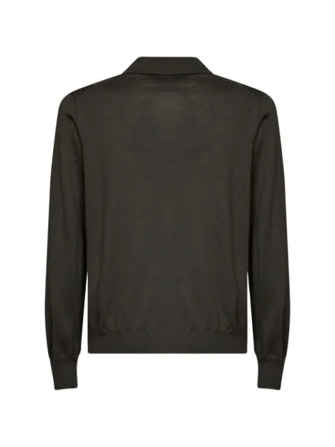D4.0 virgin-wool open-collar sweater