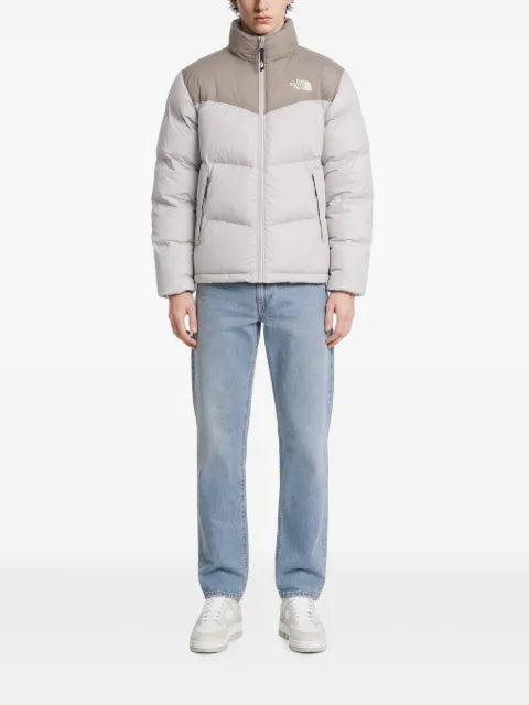 The North Face logo-embroidered quilted jacket