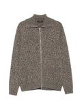 Zanone zip-up marl-knit cardigan
