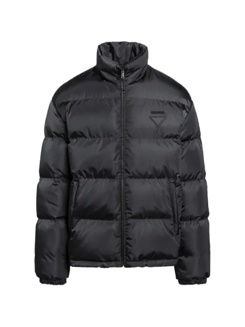Prada quilted logo-patch puffer jacket