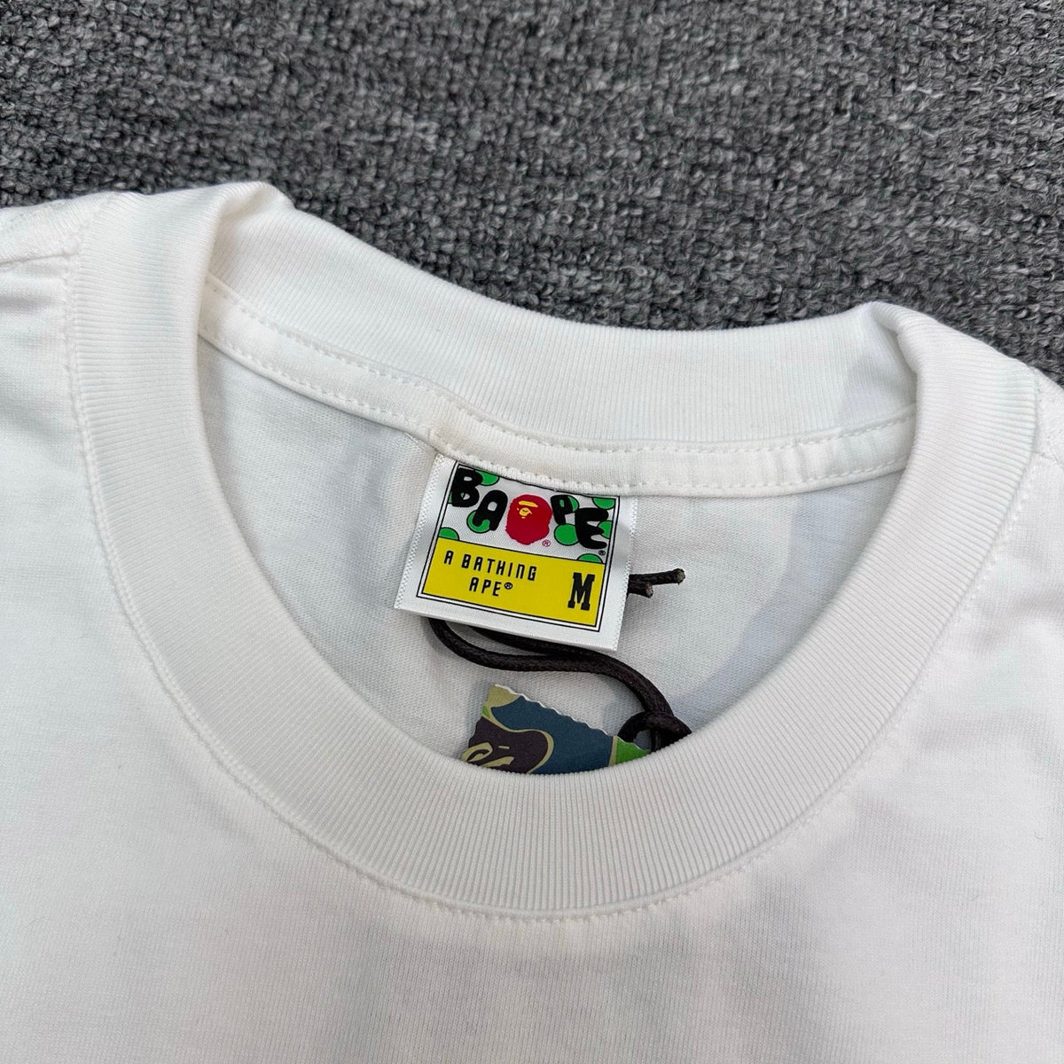 BAPE × CR7 LIFE FW25 Halftone Green Camo Ape Head Oversized Heavyweight Unisex T-Shirt