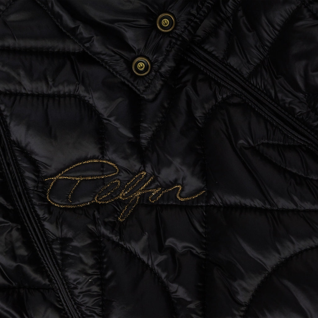 Black DM Quilted Bomber Down Jacket