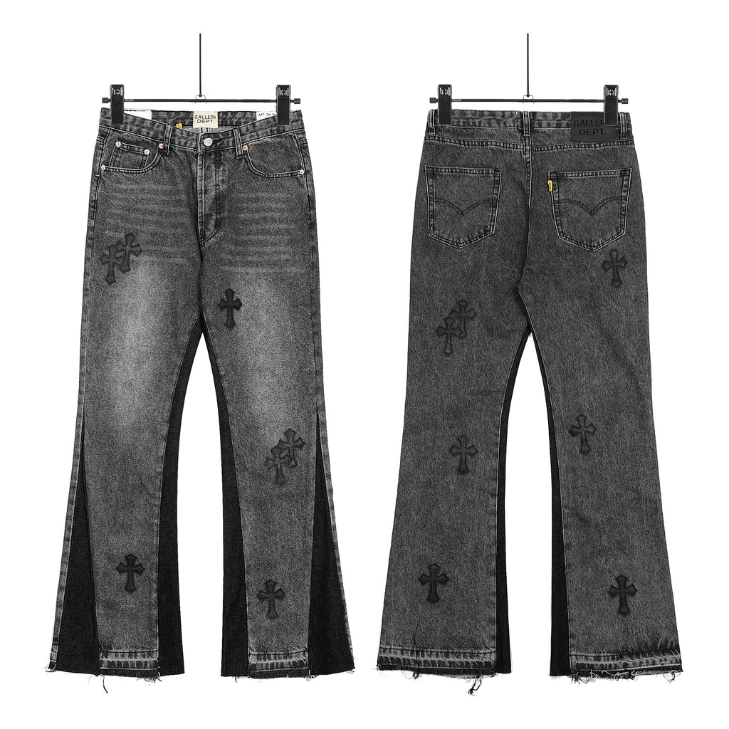 Chrome Hearts Gallery Dept Cross Patch Flare Denim Jeans