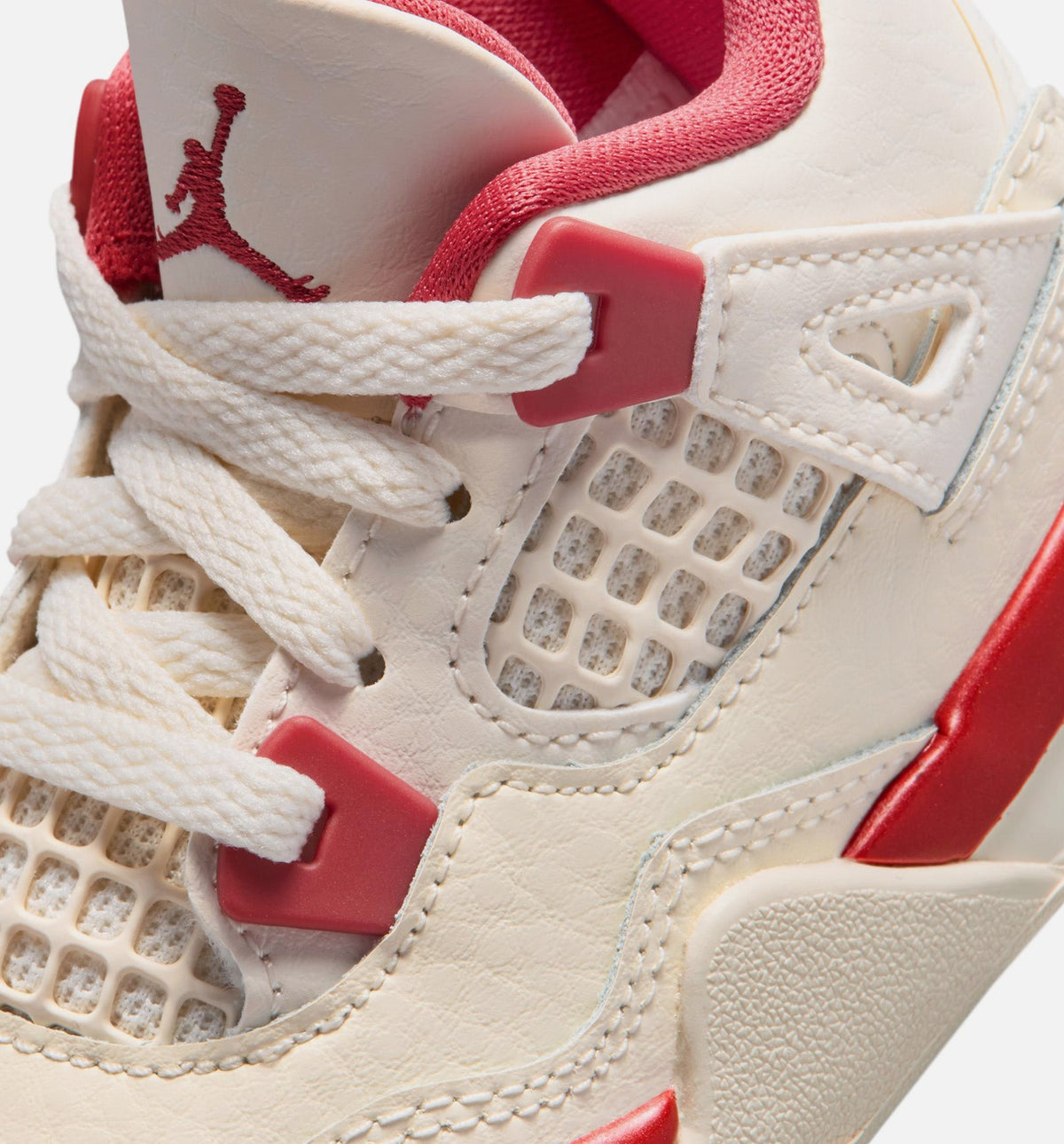 Air Jordan 4 Retro Valentines Day Infant & Toddler Lifestyle Shoes - Pale Ivory/Sierra Red/Tough Red