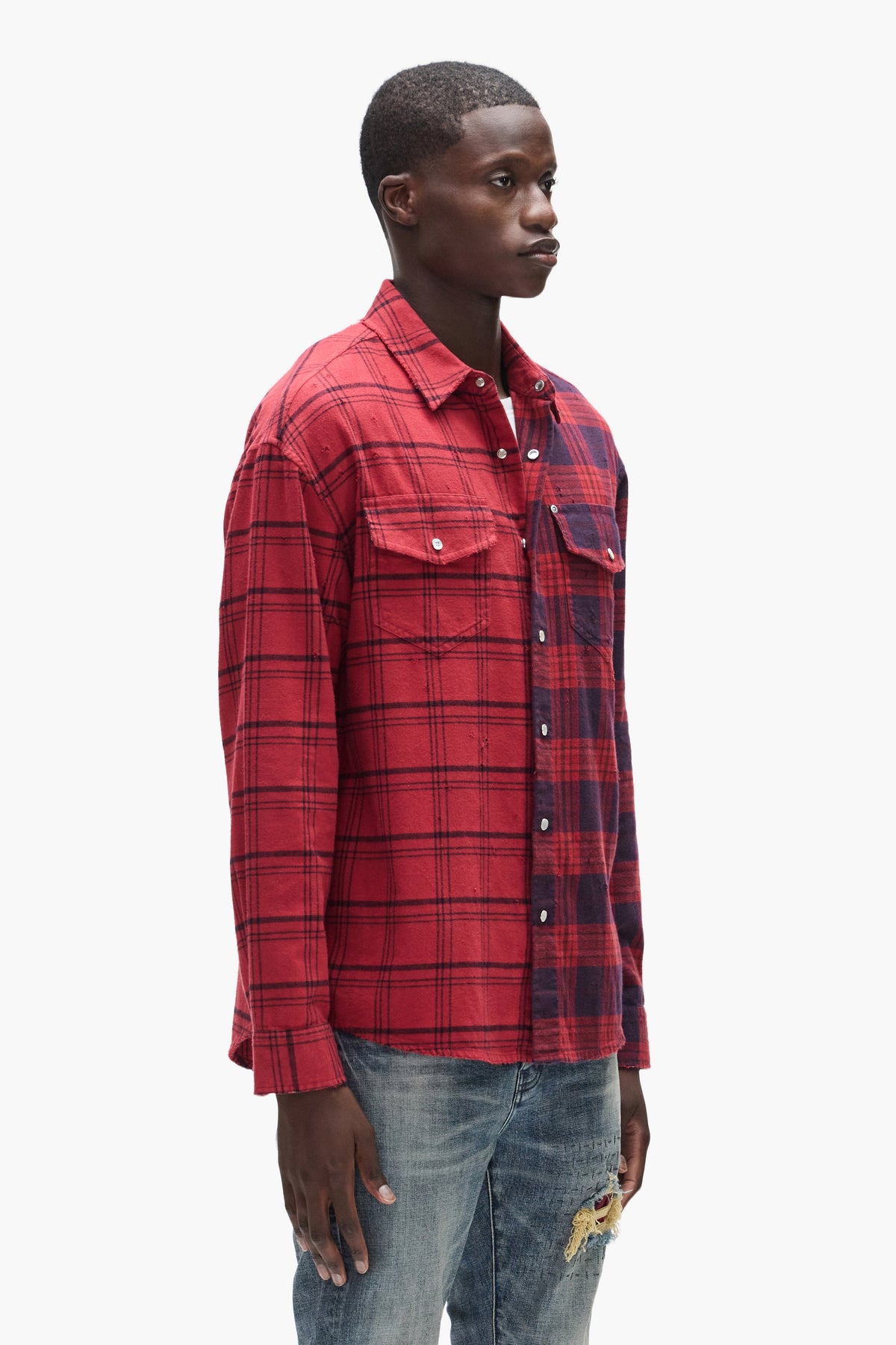 Half & Half Flannel Shirt