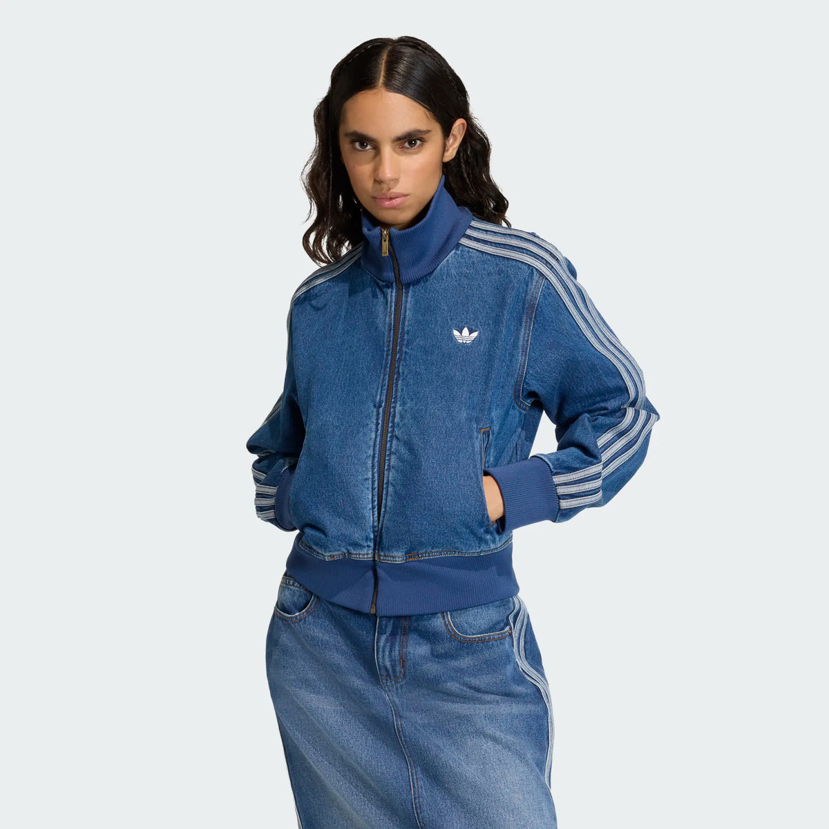 Wmns Adidas Firebird Track Top Denim
