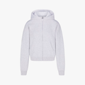 SKIMS Cotton Fleece ZIp Up Light Heather Grey
