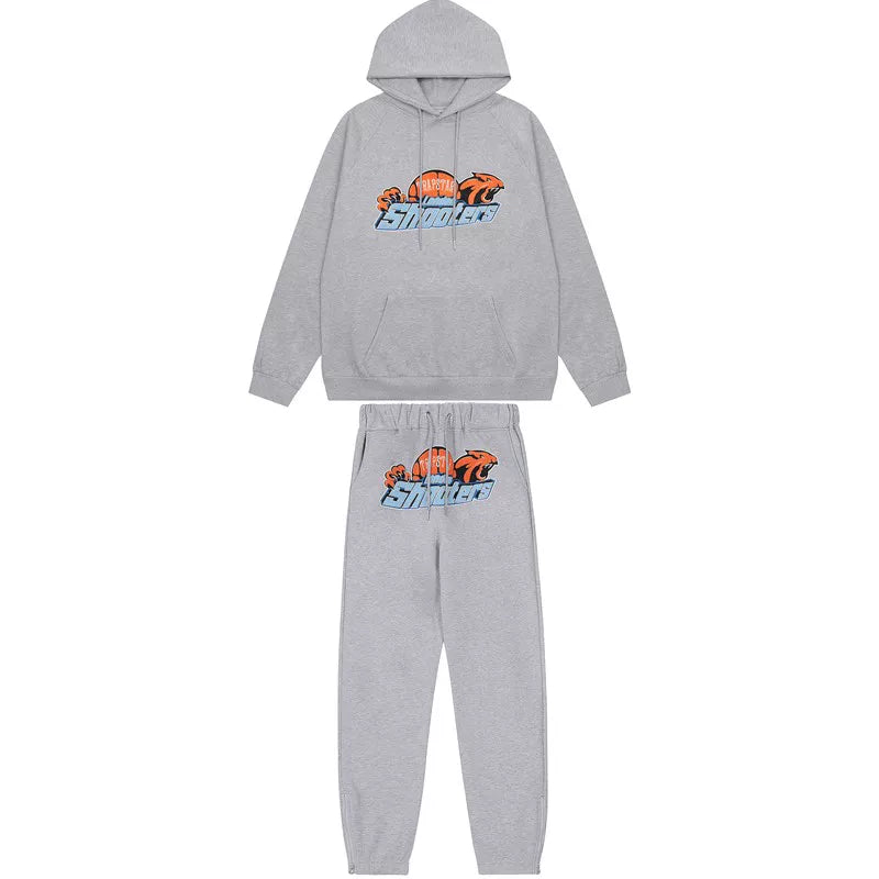 Trapstar Shooters Panther Orange Blue Tracksuit — Gray
