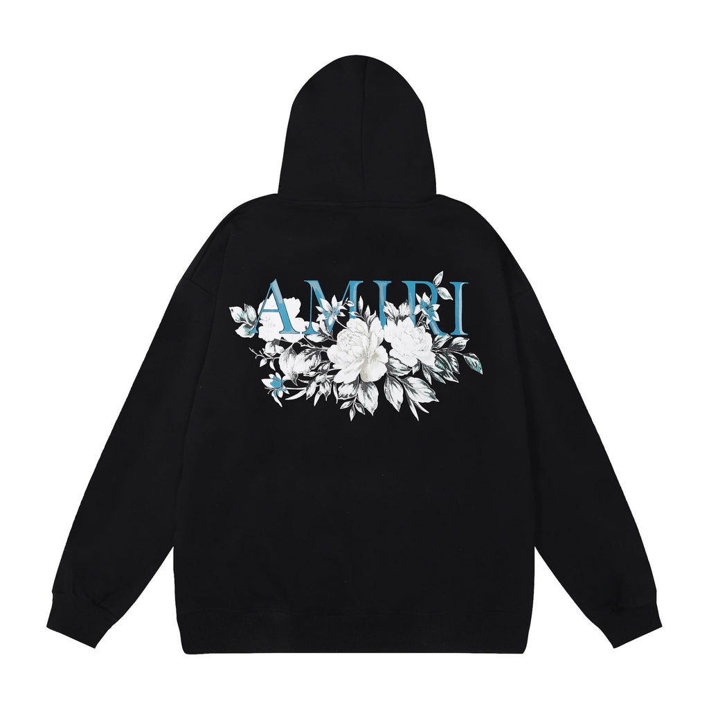 Amiri Multi‑Graphic Letter Logo Oversized Hoodie Streetwear Unisex