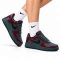 Nike Air Force 1 Low Burgundy Teal Black Unisex Sneakers Style 16