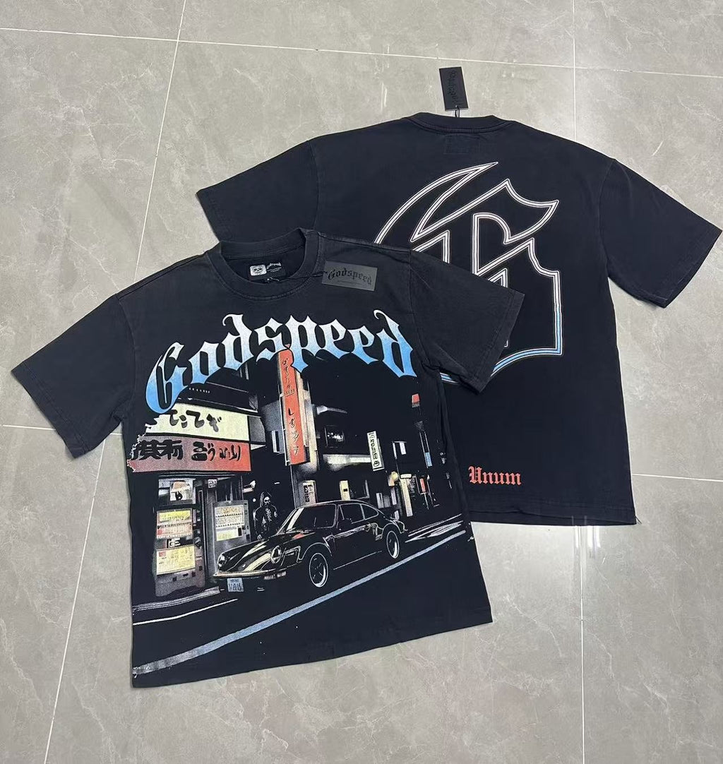 Godspeed City Car Graphic T-Shirt