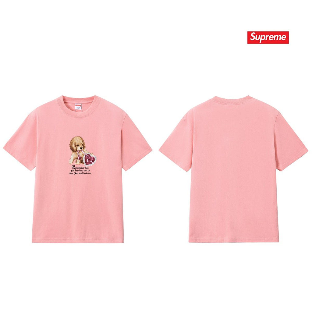 Supreme Dog and Heart Graphic T-Shirt