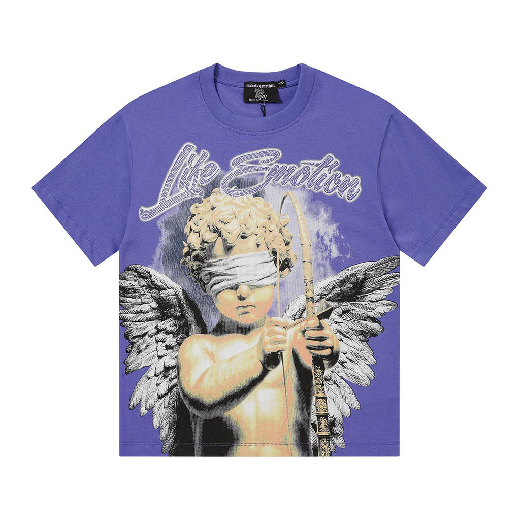 MIXED EMOTION Angel Graphic Short-Sleeve T-Shirt