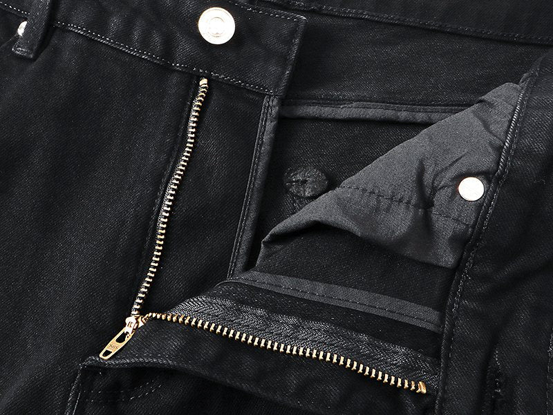 RTA Black Distressed Flared Jeans
