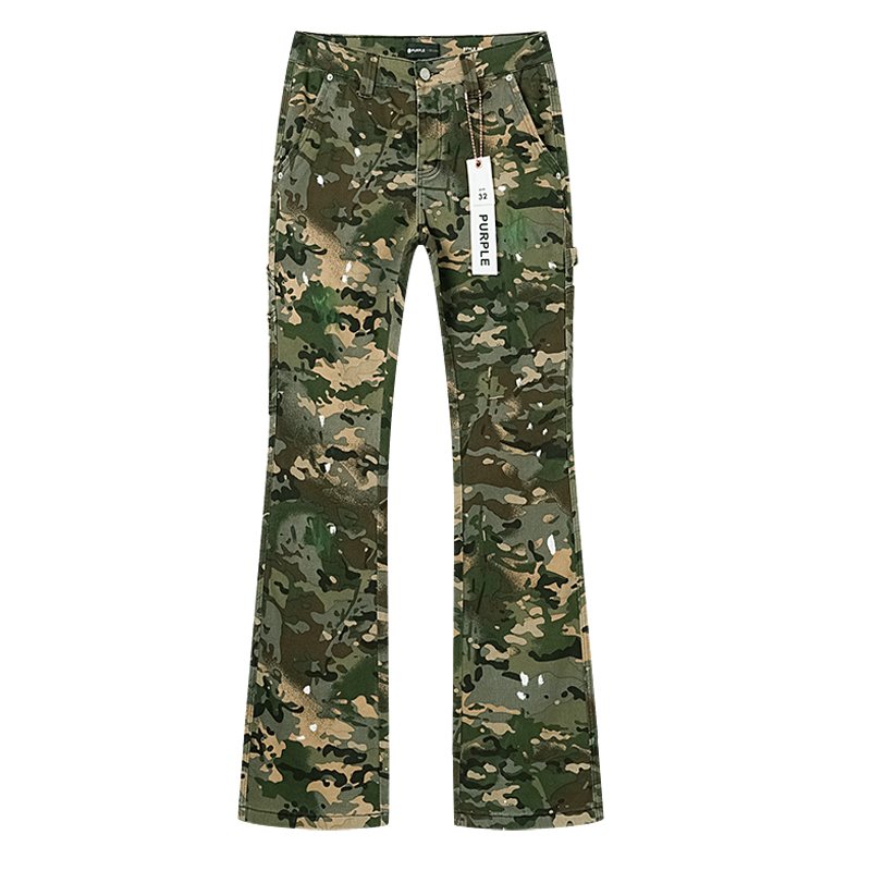 Purple Brand Green Camouflage Utility Pants