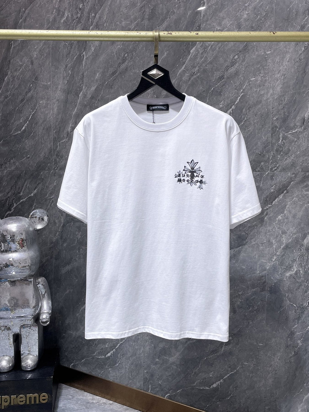 Chrome Hearts Floral Cross USA Graphic T-Shirt