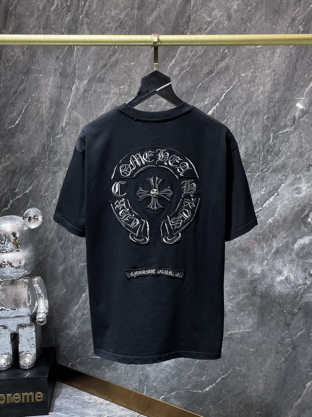Chrome Hearts Cross & Horseshoe Embroidered Short-Sleeve T-Shirt
