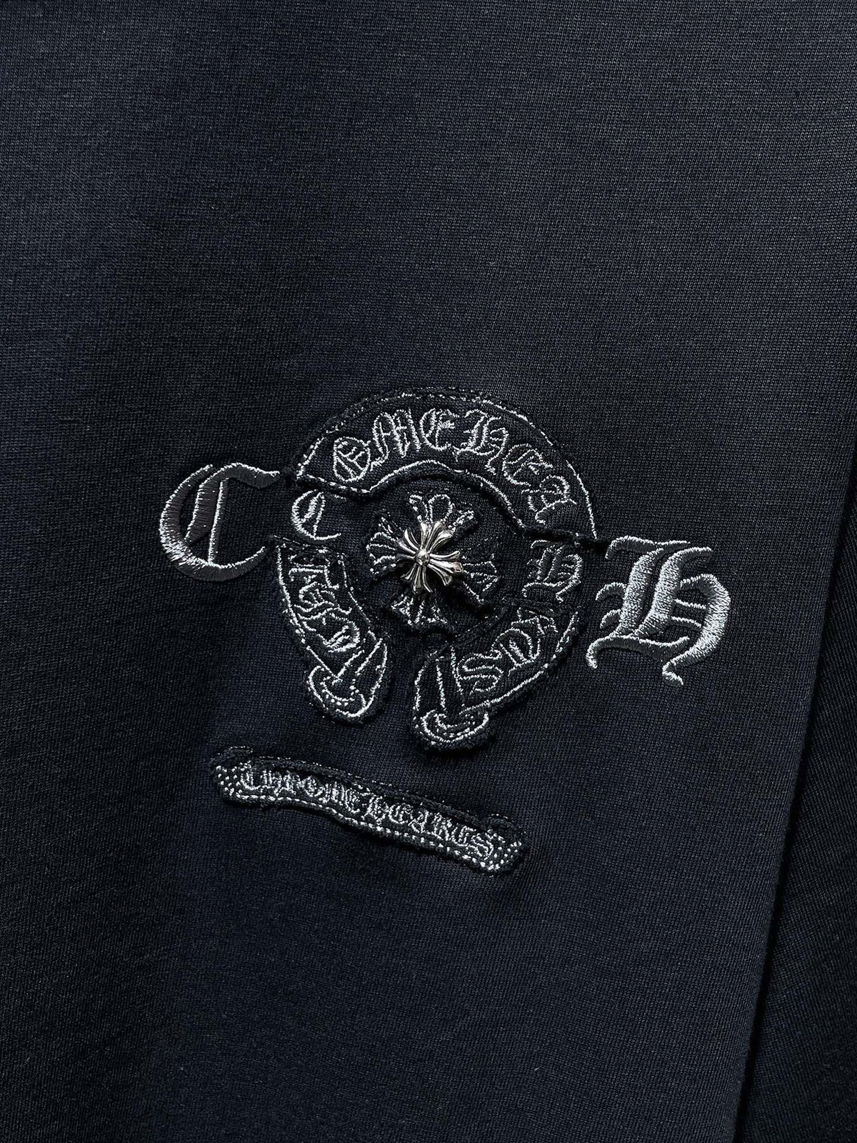 Chrome Hearts Cross & Horseshoe Embroidered Short-Sleeve T-Shirt