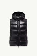 Moncler Hooded Down Vest — Black