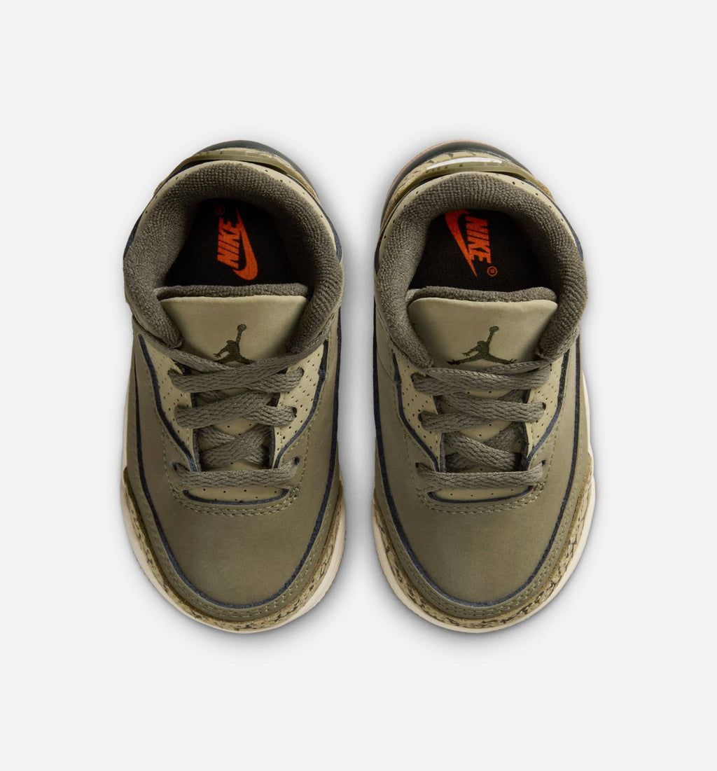Air Jordan 3 Retro Medium Olive Infant Sneakers - Medium Olive/Sequoia/Neutral Olive/Sail
