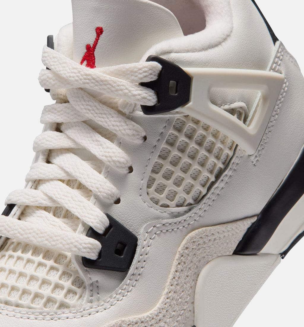 Air Jordan 4 Retro Flight Club Preschool Lifestyle Shoe – Sail/Black/University Red