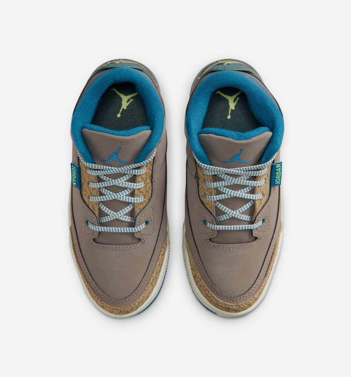 Air Jordan 3 Retro Olive Grey Preschool Sneakers - Olive Grey / Green Abyss / Khaki